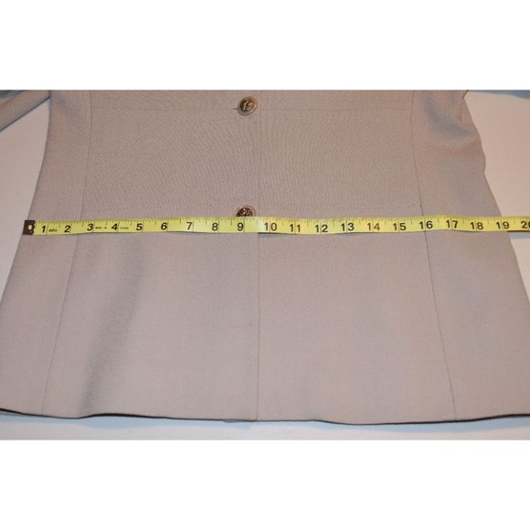Vintage Alfred Dunner Women's Beige Wool Blazer Petite Size 6 6P Made in USA - Picture 6 of 15